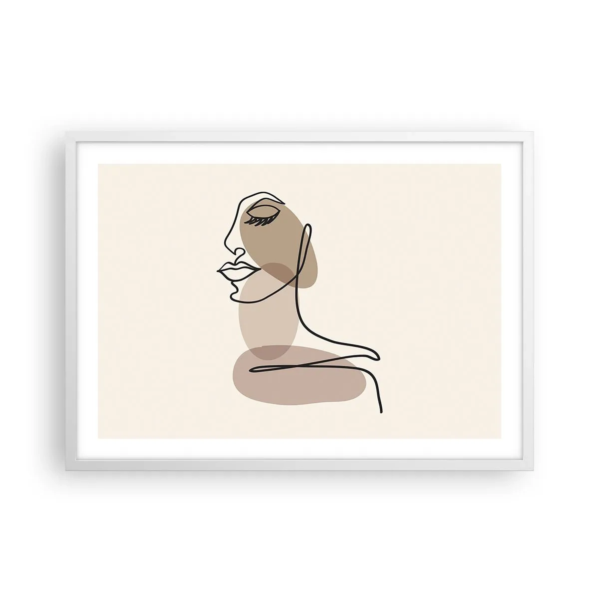 Affiche dans un cadre blanc - Poster - Une certaine ligne de beauté - 70x50 cm