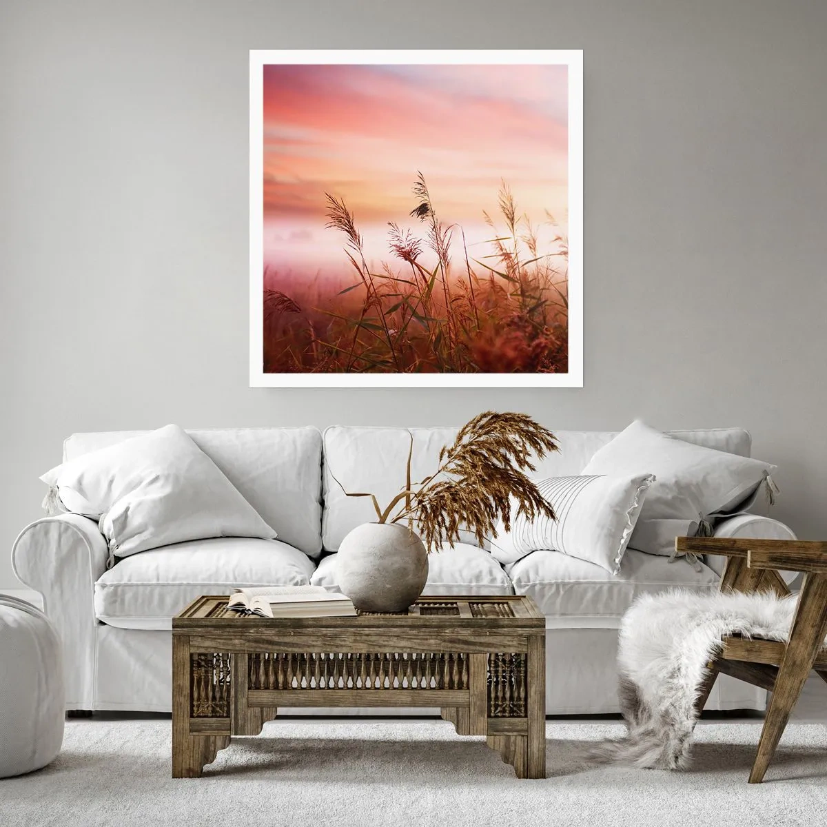 Affiche - Poster - Cerfs-volants, pissenlits, vent - 60x60 cm