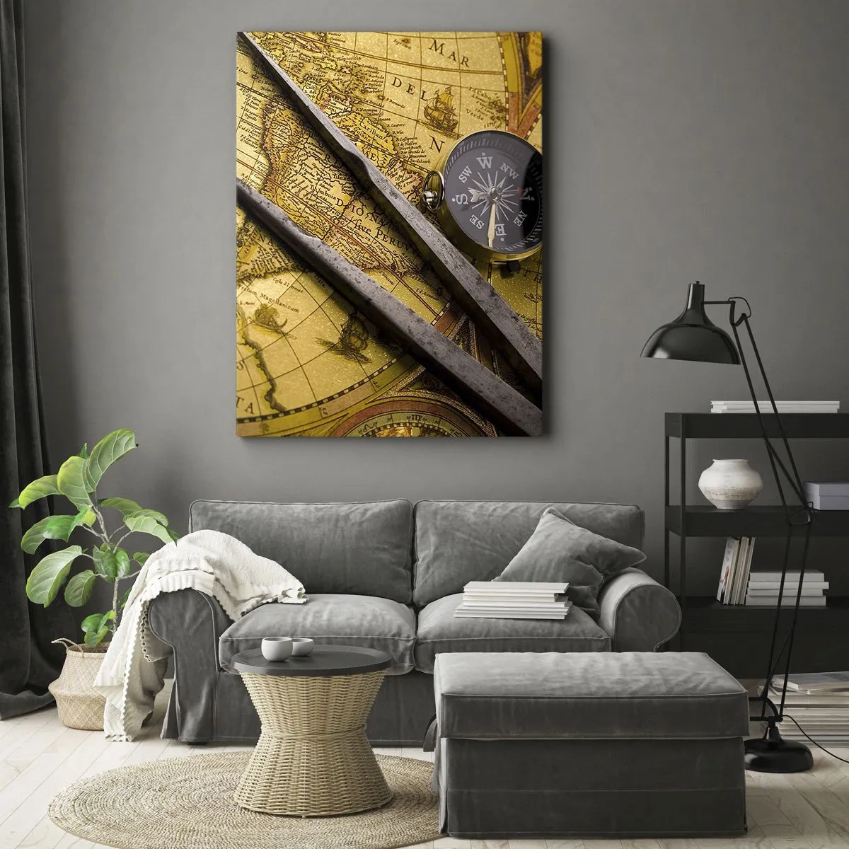 Impression sur toile - Image sur toile - Où sont ces trésors? - 55x100 cm