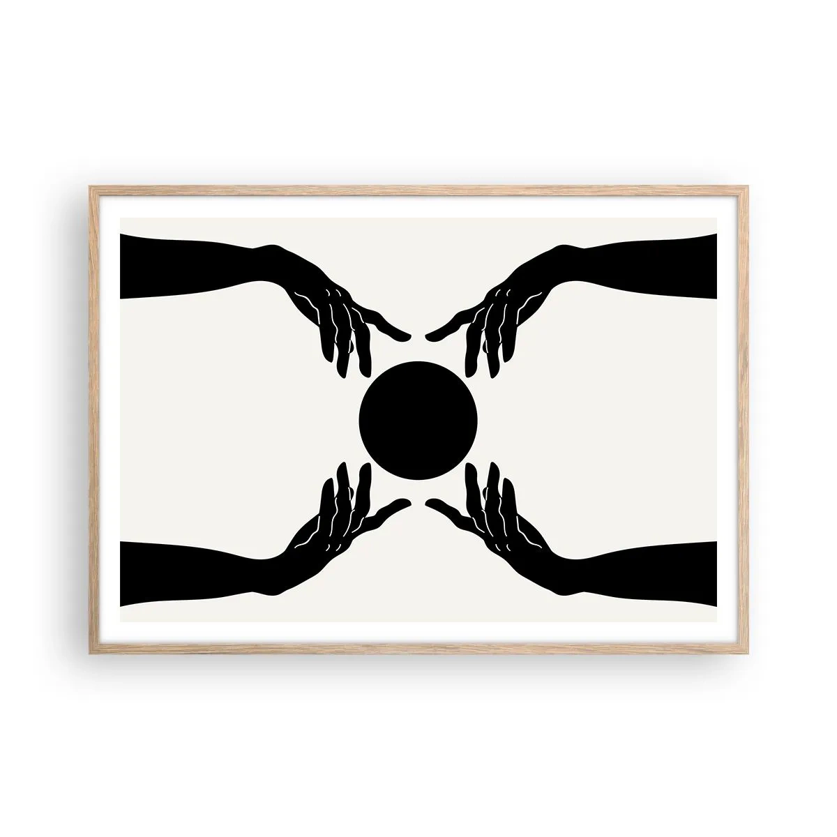 Affiche dans un chêne clair - Poster - Signe secret - 100x70 cm