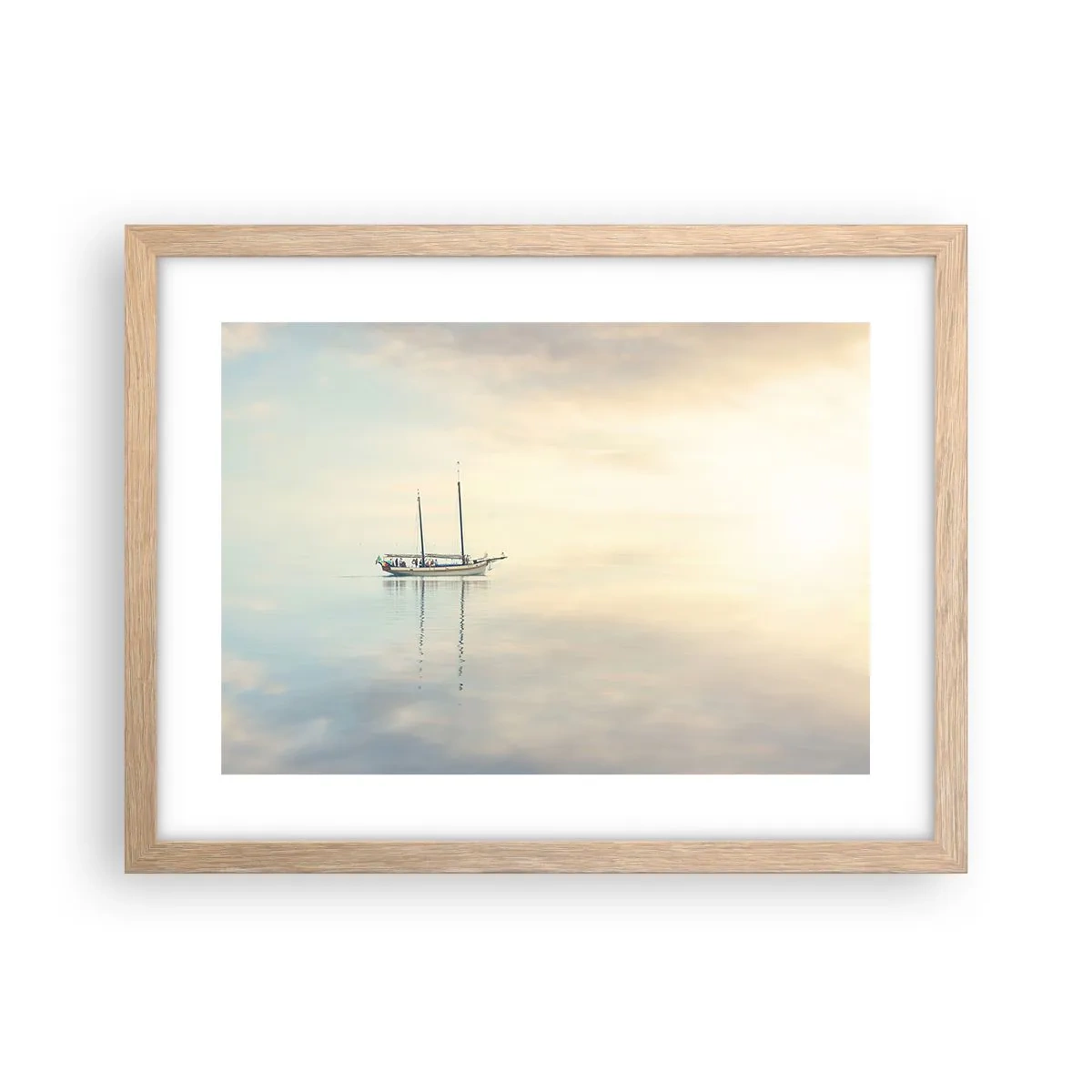 Affiche dans un chêne clair - Poster - Dans une mer de silence - 40x30 cm