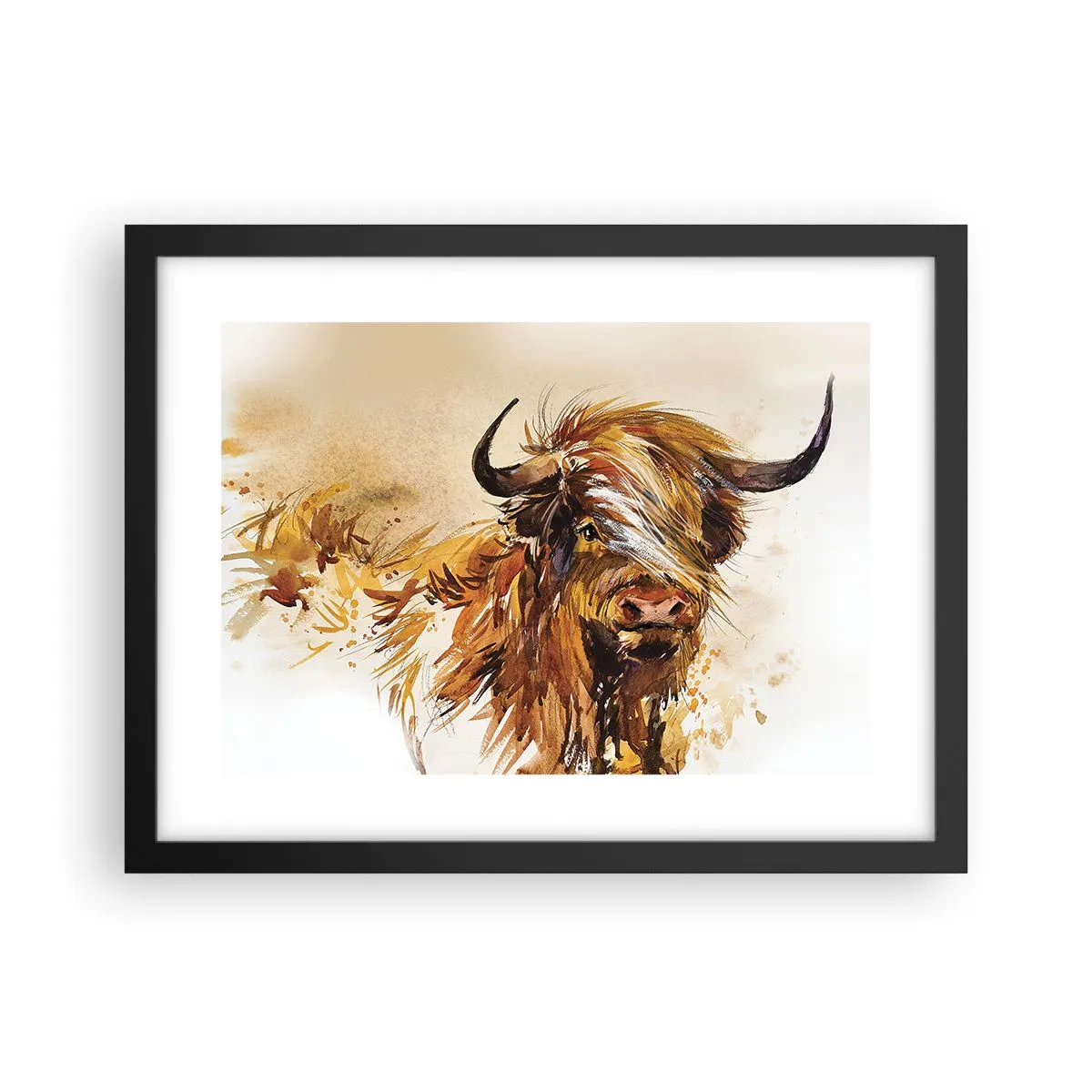 Affiche dans un cadre noir - Poster - Fierté du chasseur - 40x30 cm