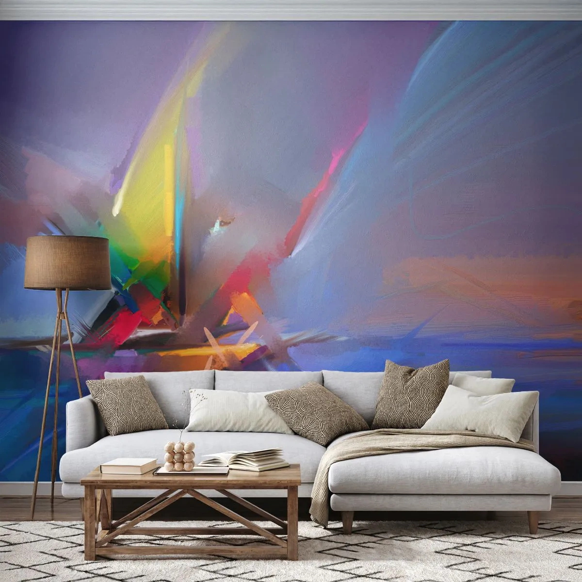 Papier Peint Photo Premium Sand - Hélices comme un oiseau - Abstraction, Morceau, Voilier - 150x105 cm