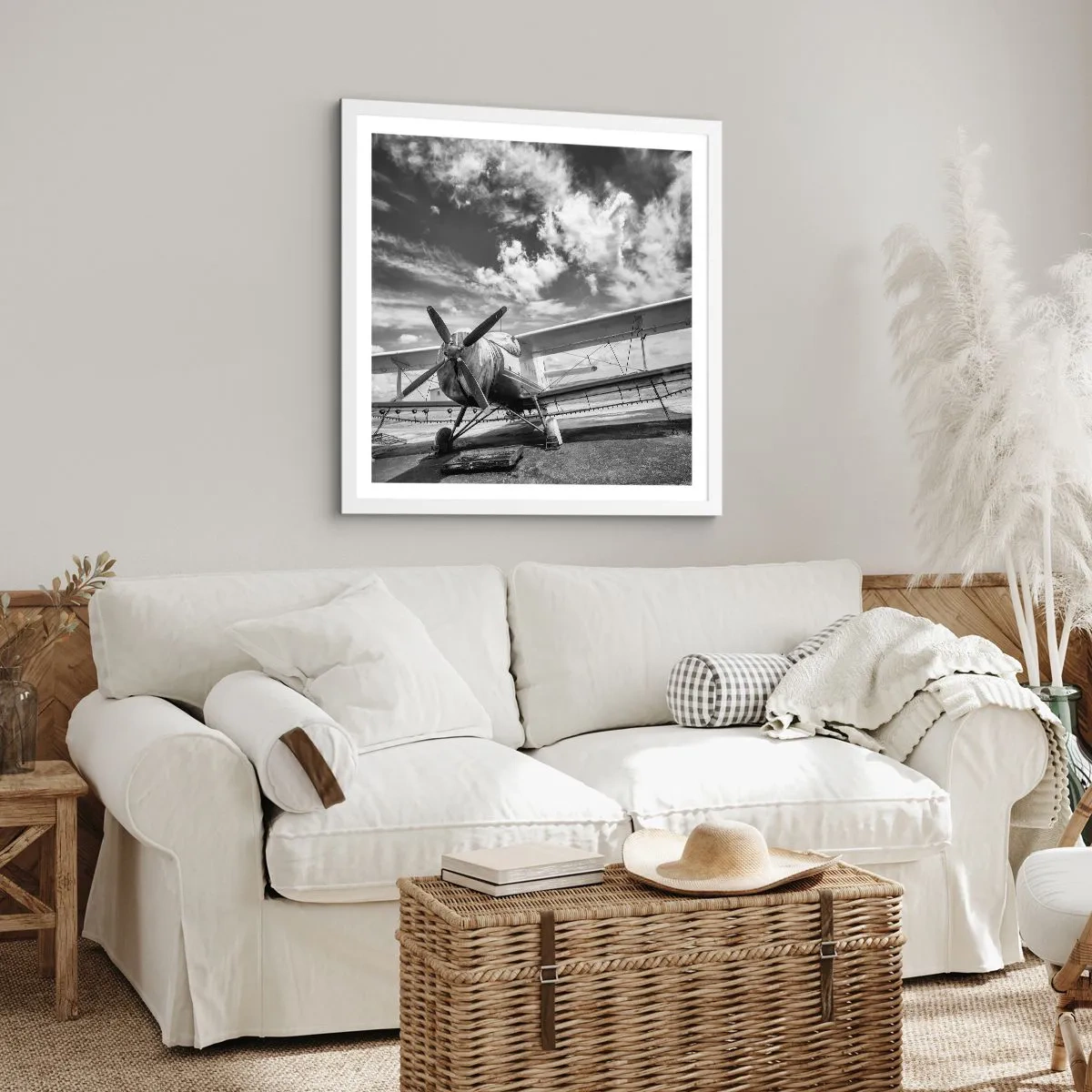 Affiche dans un cadre blanc - Poster - Je suis impatient! - 60x60 cm