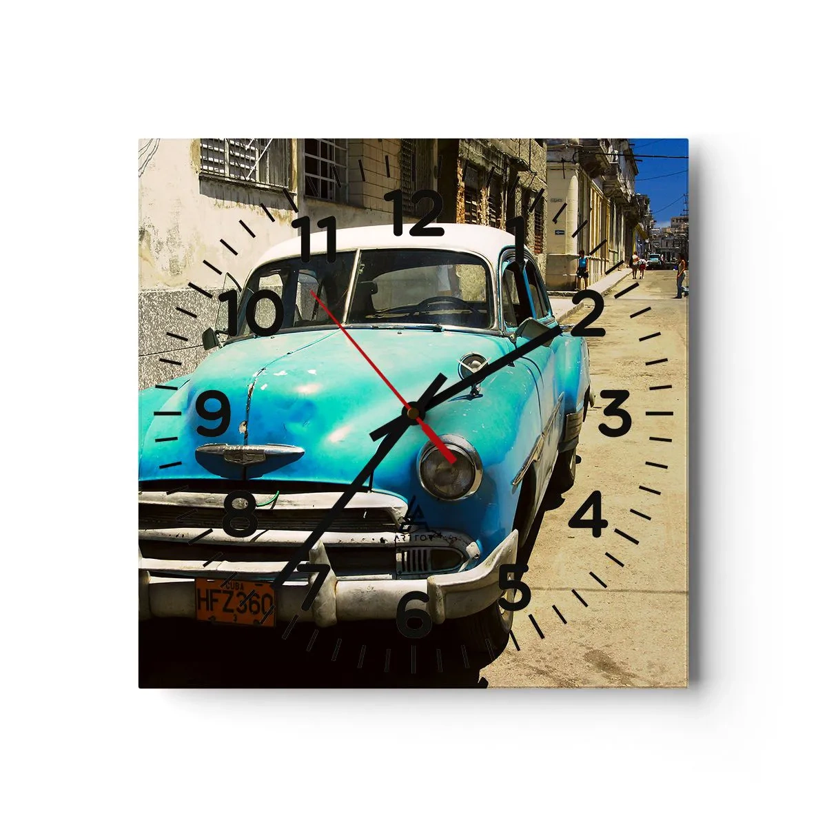 Horloge murale - Pendule murale - Et vive Cuba ! - 40x40 cm