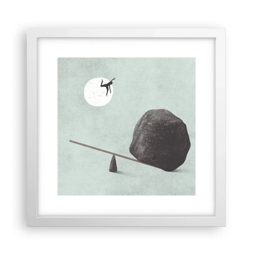 Affiche dans un cadre blanc - Poster - Réalisation de ses rêves - 30x30 cm