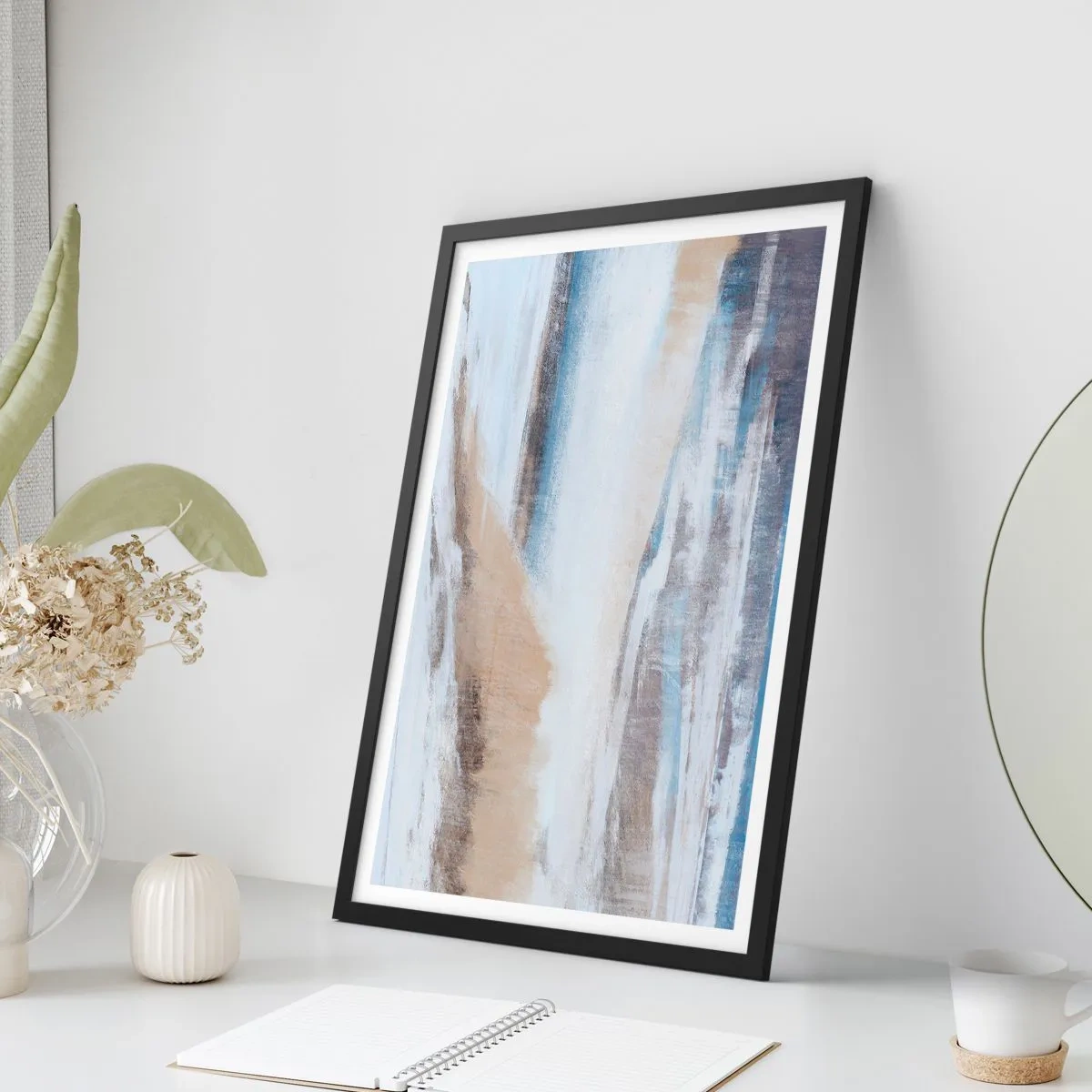 Affiche dans un cadre noir - Poster - Composition hivernale - 70x100 cm