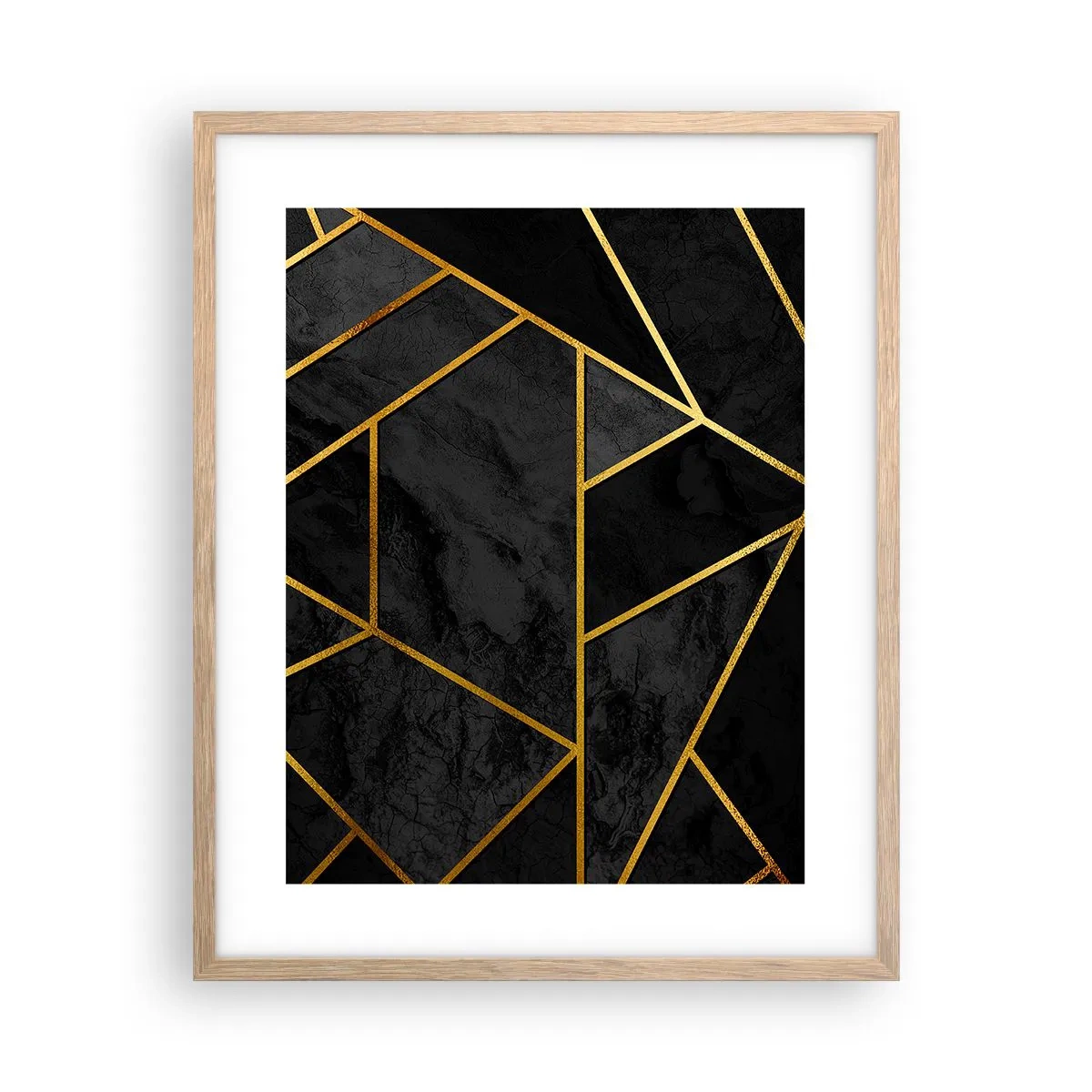 Affiche dans un chêne clair - Poster - Obscurité et éclat - 40x50 cm