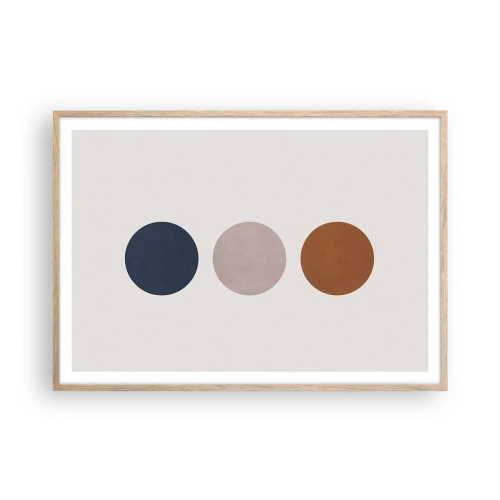 Affiche dans un chêne clair - Poster - Symbole d'excellence - 100x70 cm