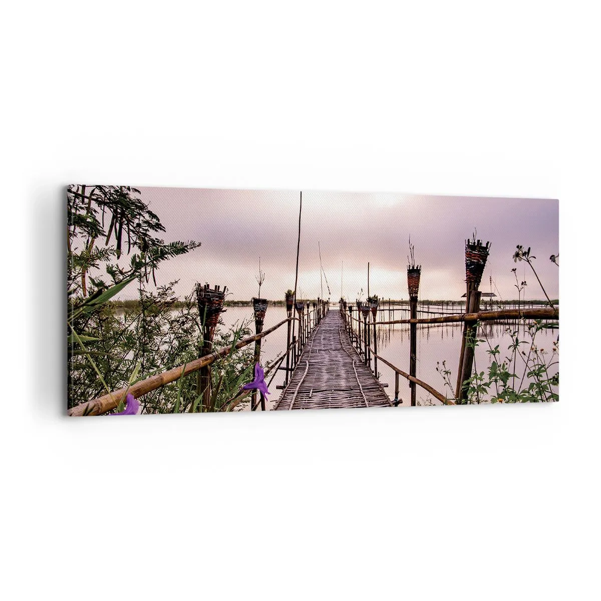 Impression sur toile - Image sur toile - Le silence et le calme d'Asie - 100x40 cm