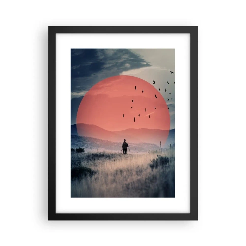 Affiche dans un cadre noir - Poster - Dans ses éléments - 30x40 cm