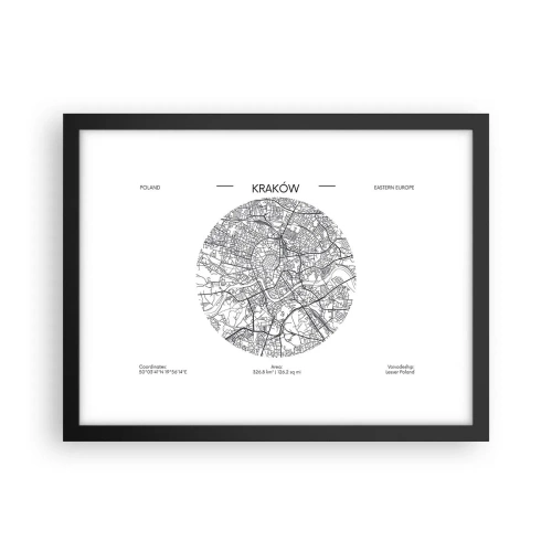 Affiche dans un cadre noir - Poster - Anatomie de Cracovie - 40x30 cm