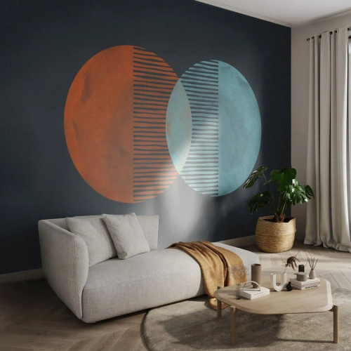 Papier peint sur mesure Premium Sand - Fantaisie astronomique - Abstraction, Morceau, Modèle moderne