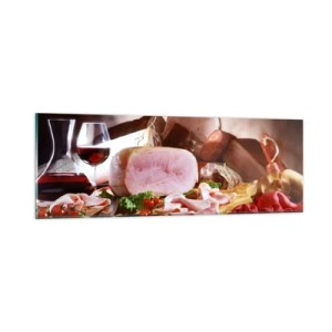 Impression sur verre - Image sur verre - Un rêve culinaire avec une carafe - 90x30 cm