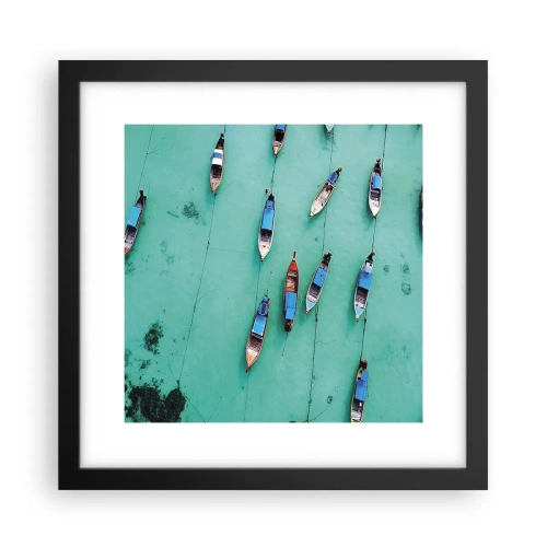 Affiche dans un cadre noir - Poster - Dans une attente jouyeuse - 30x30 cm