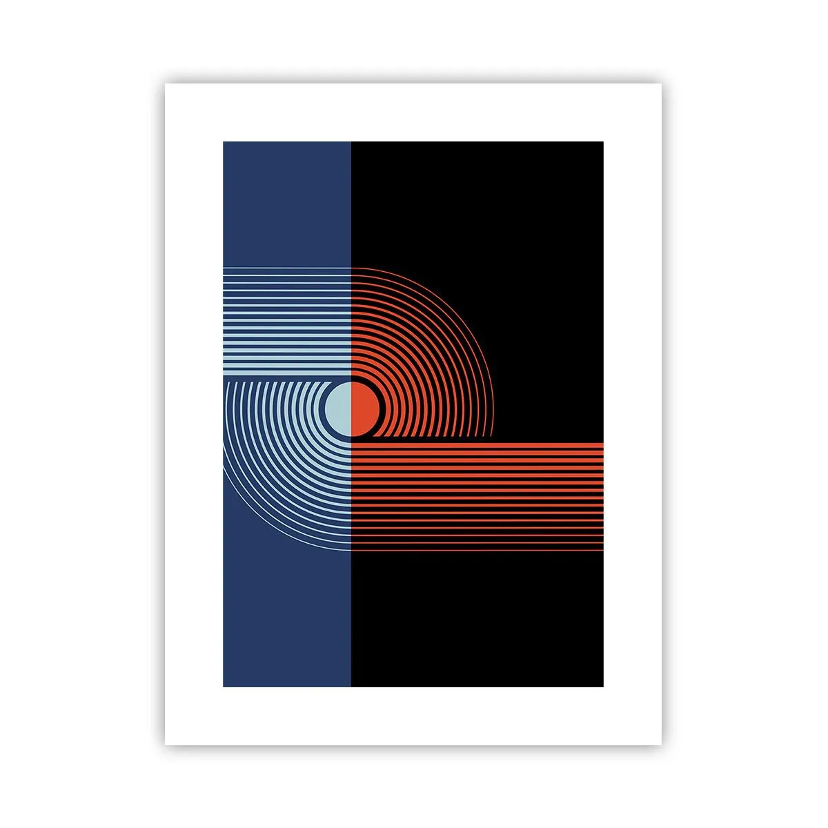 Affiche - Poster - Dans une étreinte géométrique - 30x40 cm