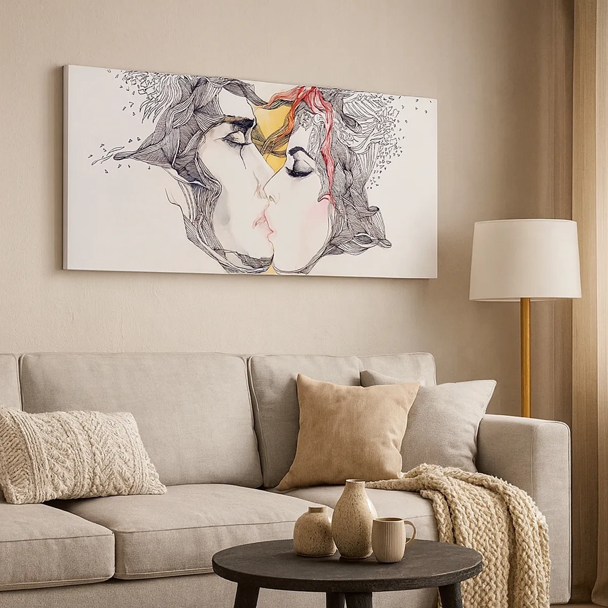 Impression sur toile - Image sur toile - Le monde n'existe pas - 30x30 cm