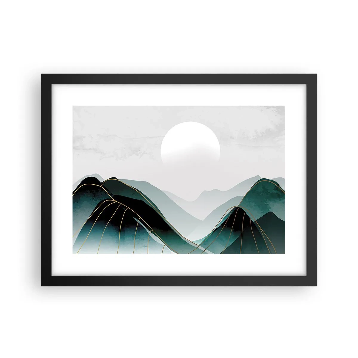 Affiche dans un cadre noir - Poster - En pleine majesté - 40x30 cm