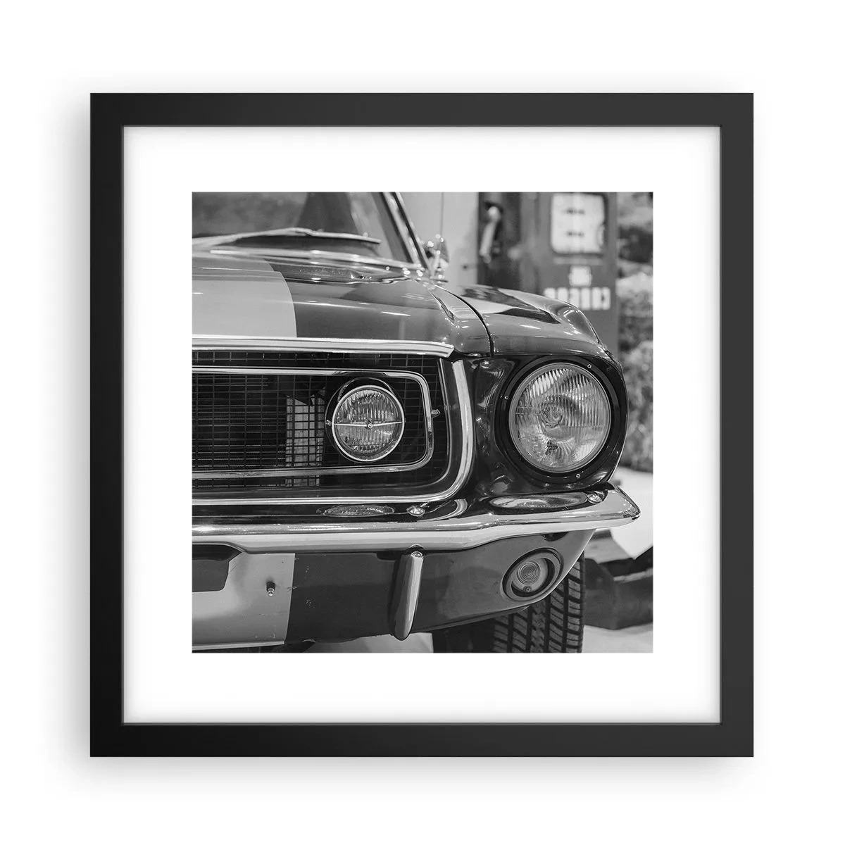 Affiche dans un cadre noir - Poster - Conduire dur - 30x30 cm