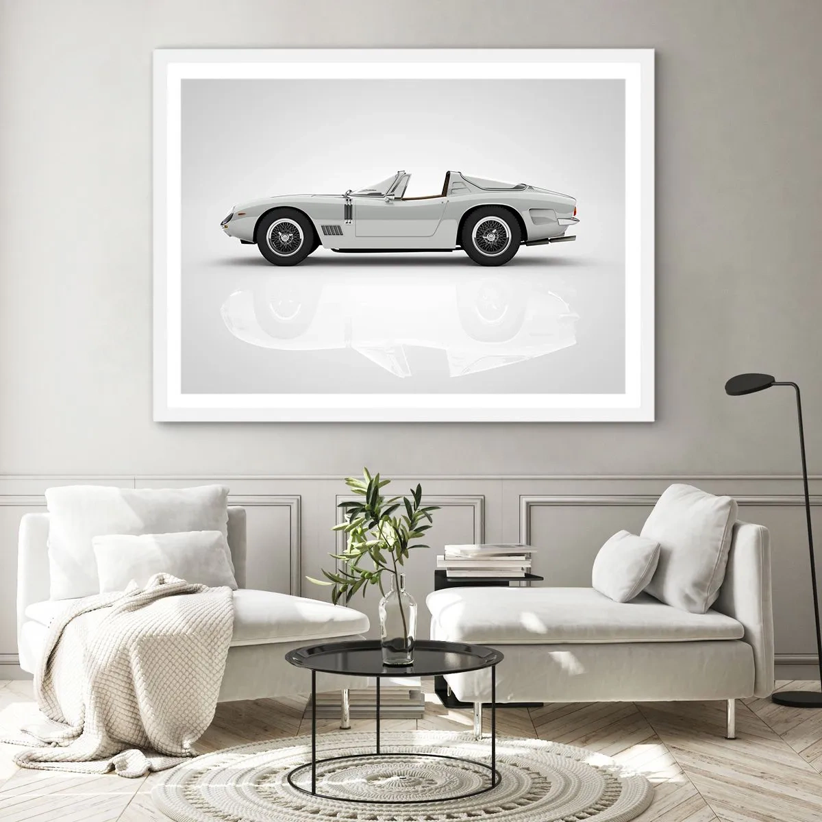 Affiche dans un cadre blanc - Poster - Promesse de plaisir - 70x50 cm