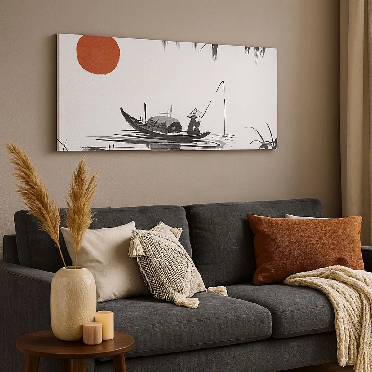 Impression sur toile - Image sur toile - Après-midi asiatique - 100x40 cm