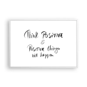 Affiche dans un cadre blanc - Poster - Comment vivre? - 100x70 cm