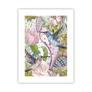 Affiche - Poster - Empêtré dans les vignes - 30x40 cm