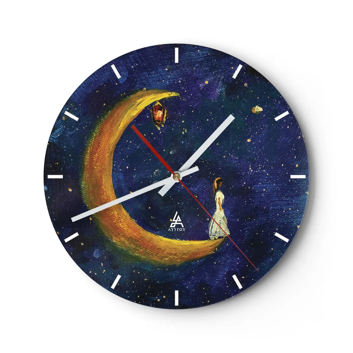 Horloge murale - Pendule murale - Appel du monde - 40x40 cm