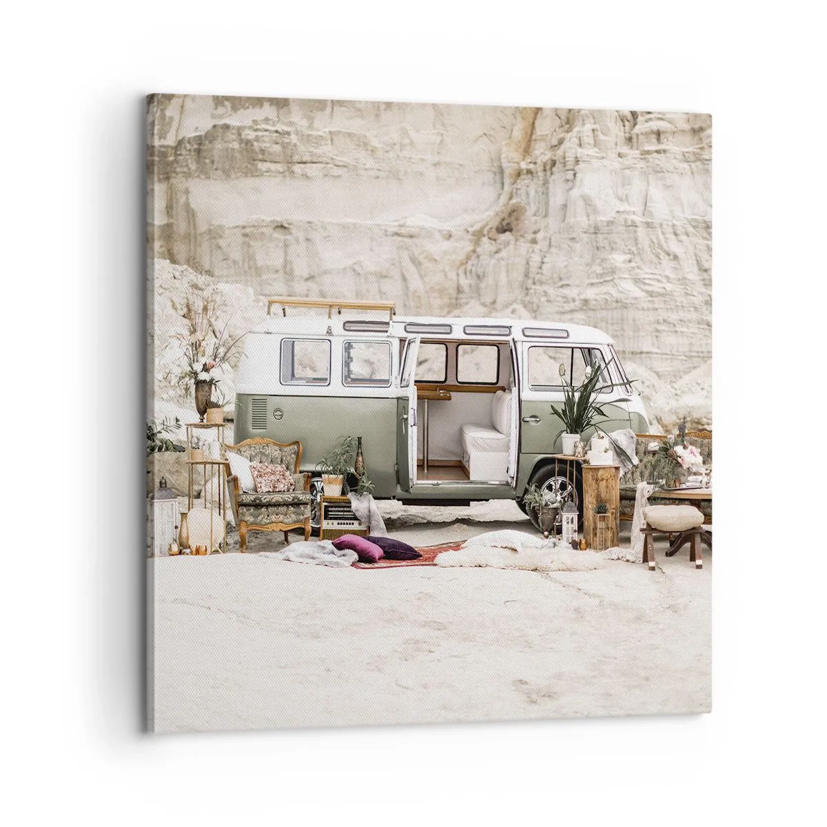 Impression sur toile - Image sur toile - Il est temps de commencer le voyage - 60x60 cm