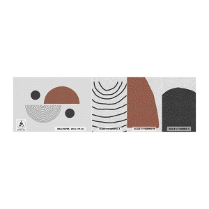 Échantillon de Papier Peint Autocollant Deluxe Sticker - Perfection de la roue - Abstraction, Morceau, Art moderne - 100x30 cm