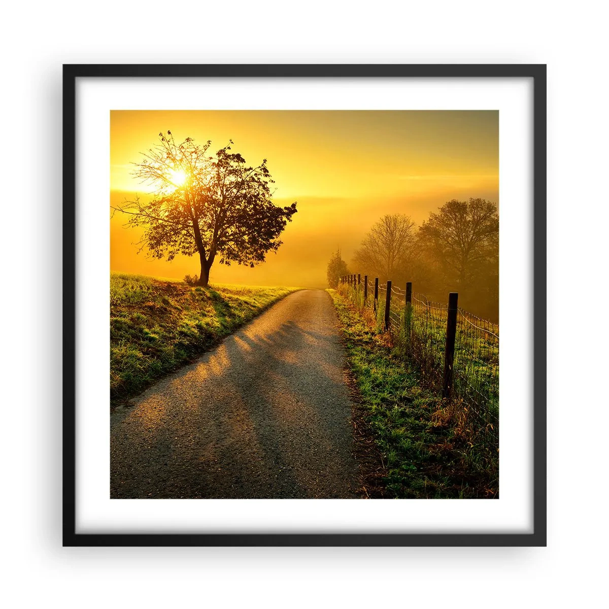 Affiche dans un cadre noir - Poster - Après-midi de miel - 50x50 cm