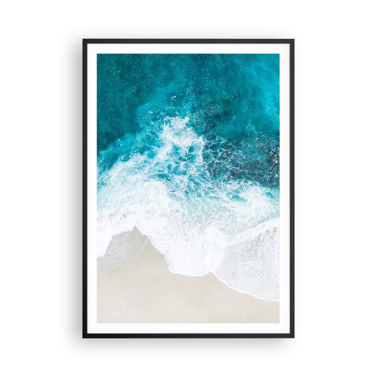 Affiche dans un cadre noir - Poster - Caresse naturelle - 70x100 cm