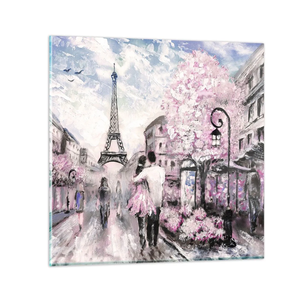 Impression sur verre - Image sur verre - Comment tomber amoureu, il faut juste... - 40x40 cm