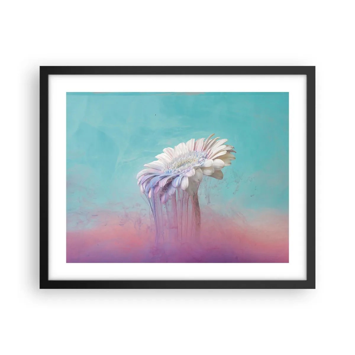 Affiche dans un cadre noir - Poster - Le monde souterrain des fleurs - 50x40 cm