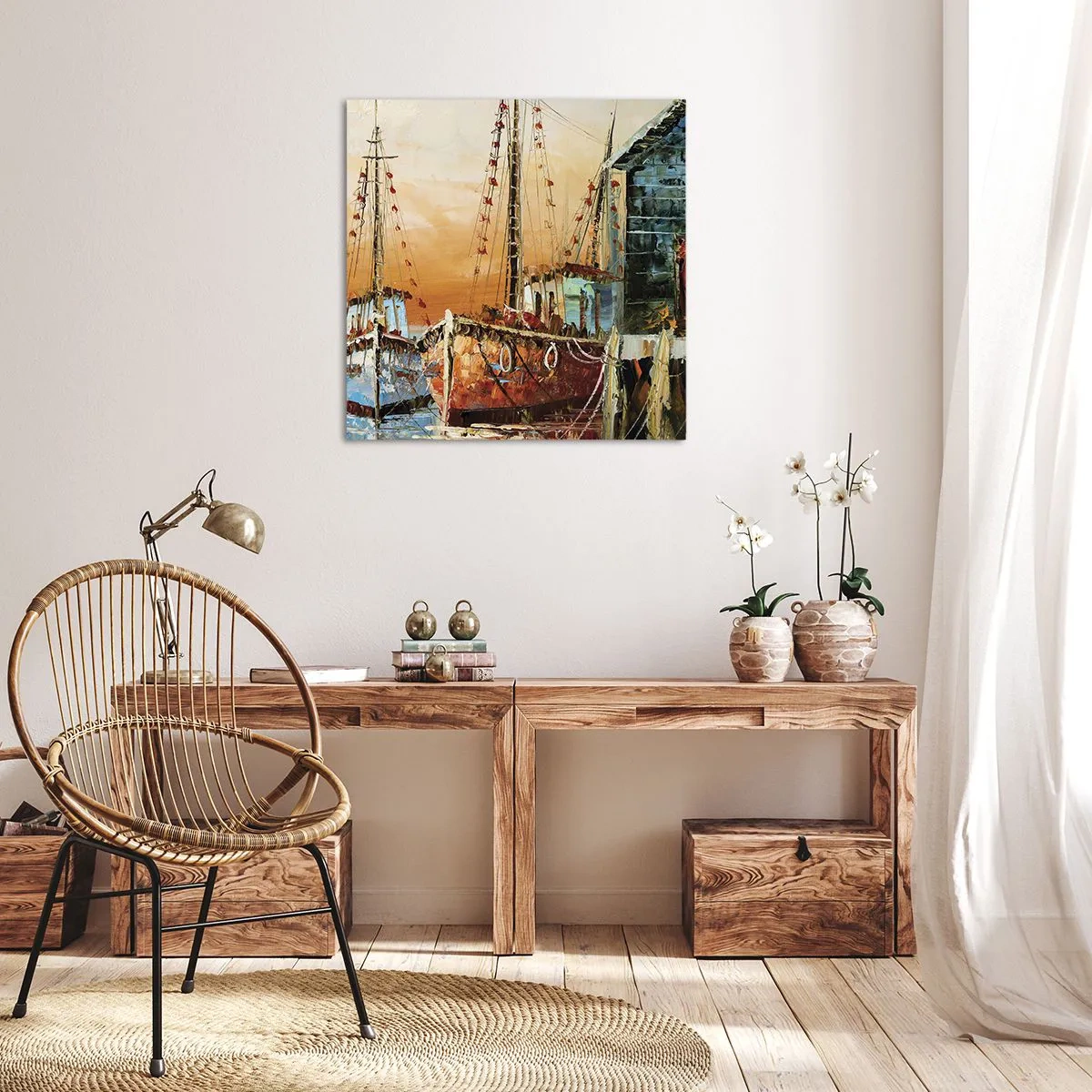 Impression sur toile - Image sur toile - Retour tranquille - 50x50 cm