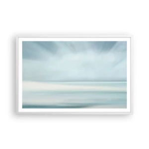 Affiche dans un cadre blanc - Poster - Paix à l'horizon - 91x61 cm