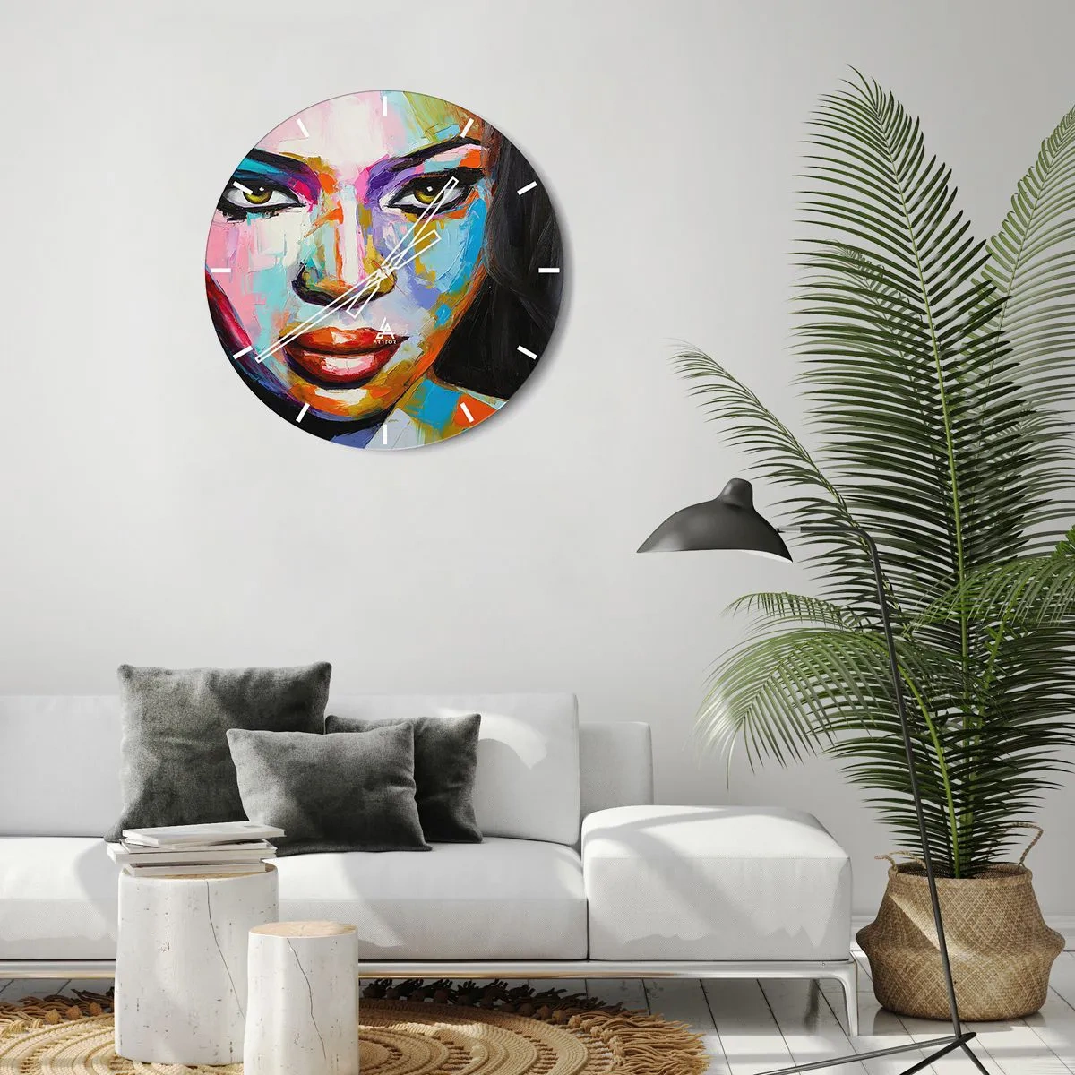 Horloge murale - Pendule murale - Il est impossible de le quitter les yeux - 30x30 cm