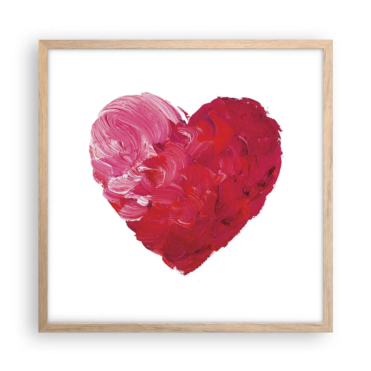Affiche dans un chêne clair - Poster - All you need is love - 50x50 cm