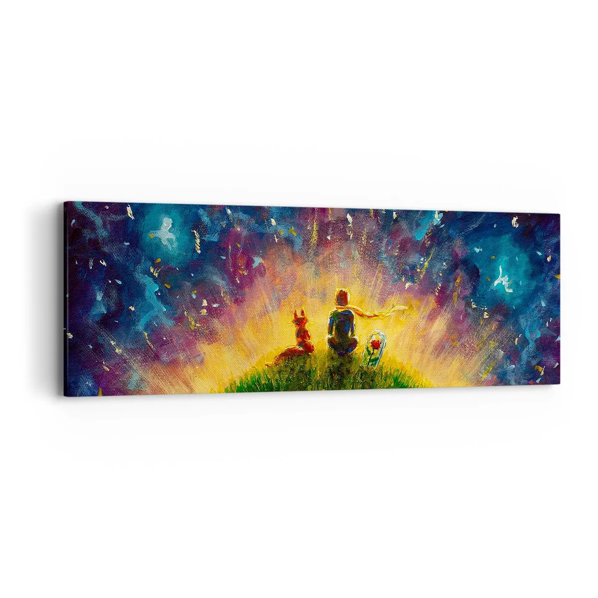 Impression sur toile - Image sur toile - Amour et amitié - le monde entier - 90x30 cm
