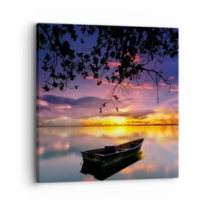 Impression sur toile - Image sur toile - "Tu sembles suspendu au milieu du ciel..." - 30x30 cm