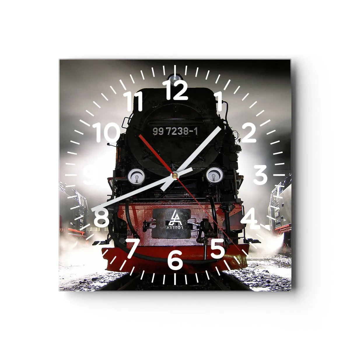 Horloge murale - Pendule murale - Il se lève et siffle, halète et souffle - 30x30 cm