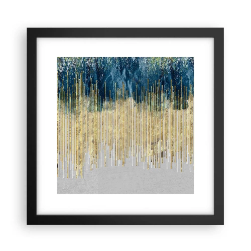 Affiche dans un cadre noir - Poster - Bordure dorée - 30x30 cm