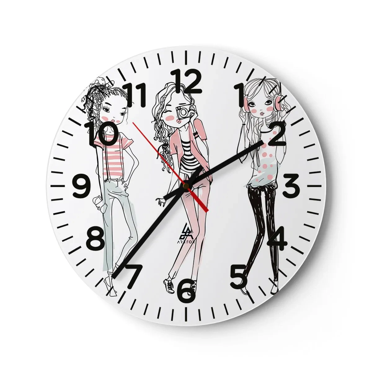 Horloge murale - Pendule murale - On va s'amuser - 30x30 cm