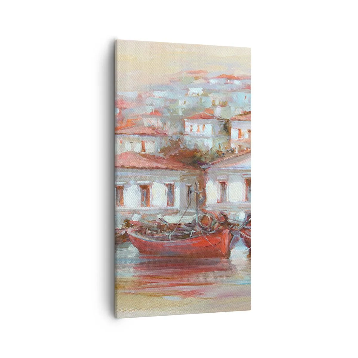 Impression sur toile - Image sur toile - Petite ville heureuse - 55x100 cm