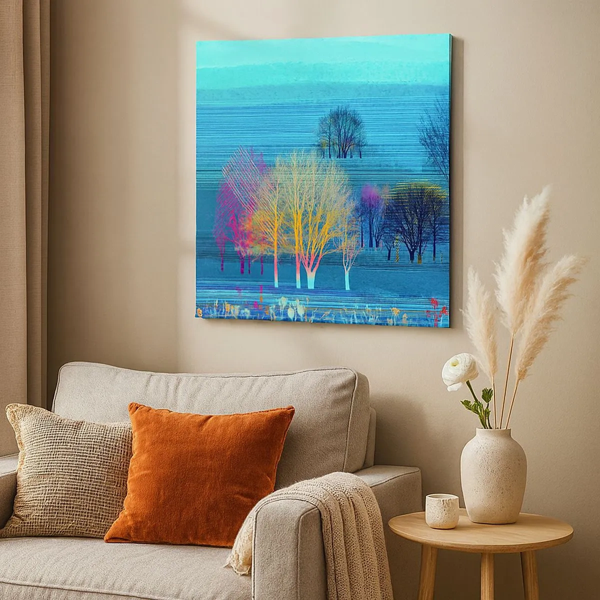 Impression sur toile - Image sur toile - Un paysage soigné - 30x30 cm