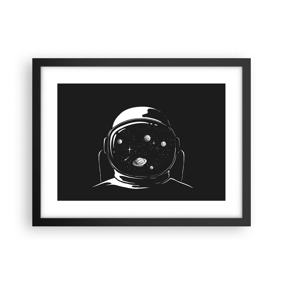 Affiche dans un cadre noir - Poster - Sympa la vue - 40x30 cm
