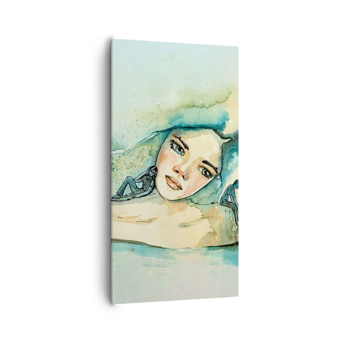 Impression sur toile - Image sur toile - Suis-je bleu? - 65x120 cm