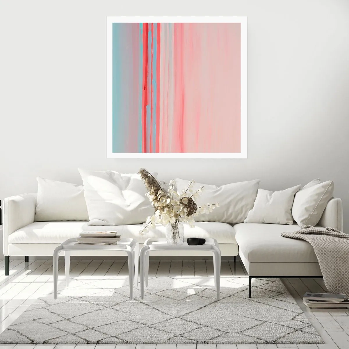 Affiche - Poster - Abstraction à l'aube - 40x40 cm