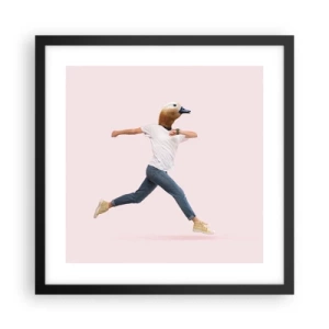 Affiche dans un cadre noir - Poster - Une pincée d'absurdité - 40x40 cm