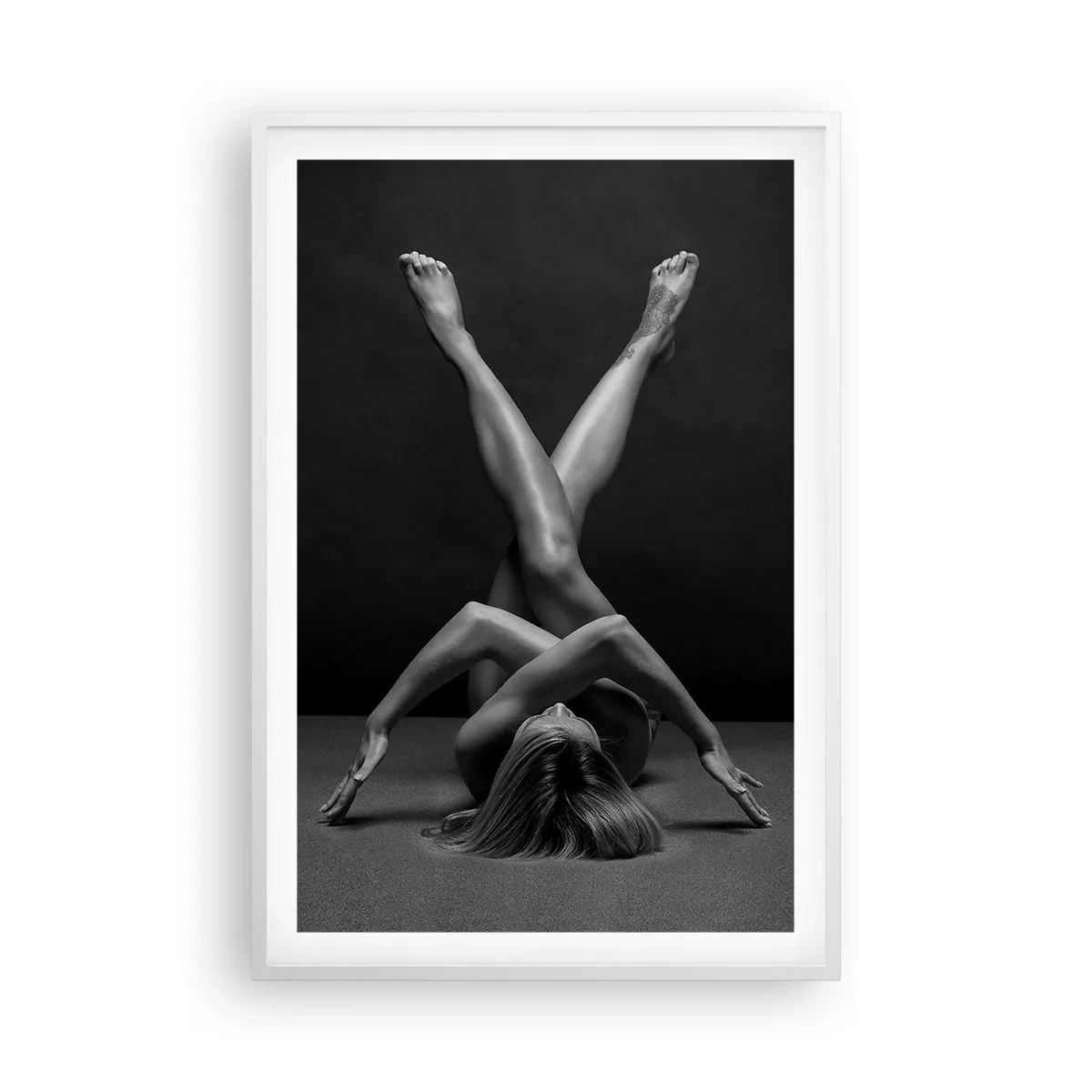 Affiche dans un cadre blanc - Poster - Géométrie de la nudité - 61x91 cm